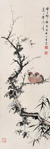 张大经 花鸟 立轴